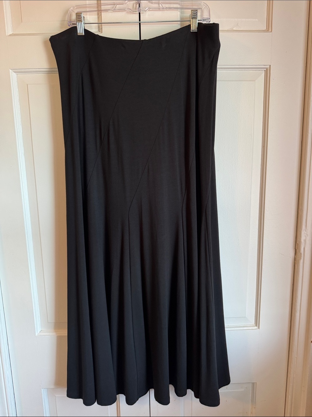 NWT Vintage Tommy Bahama Black ALine Midi/Maxi Skirt Elastic Waist $118 Retail